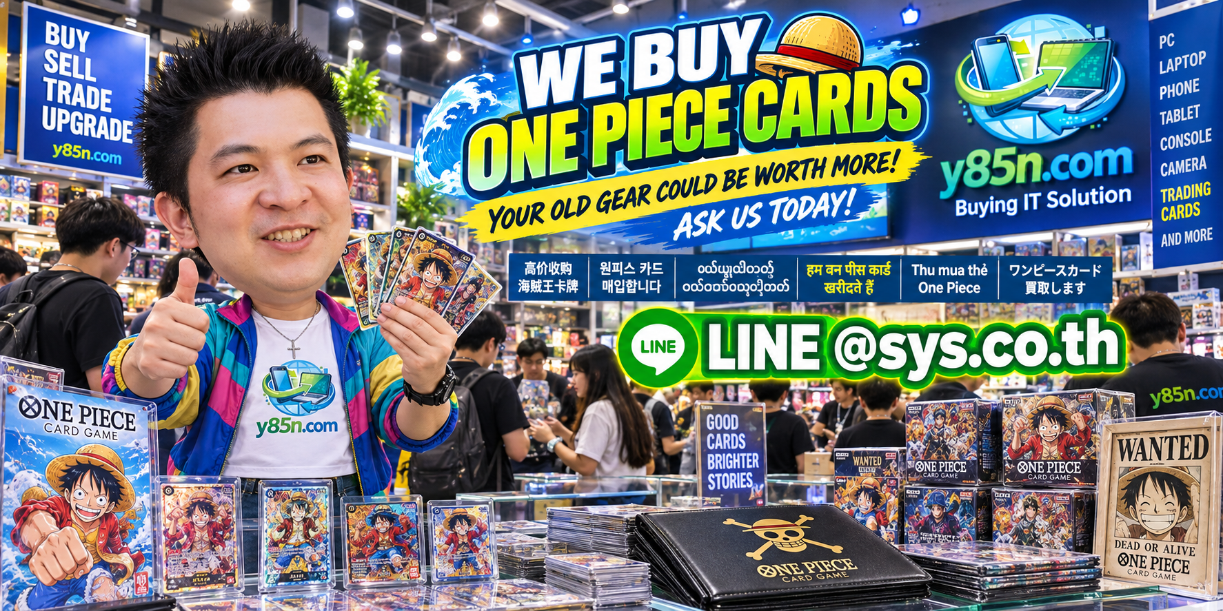 Busy Y85N.com ONE PIECE Card Game buying shop in Thailand