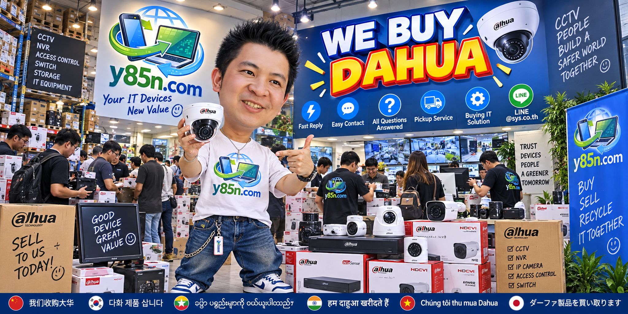 Y85N.com We Buy Dahua contact banner with LINE at sys.co.th