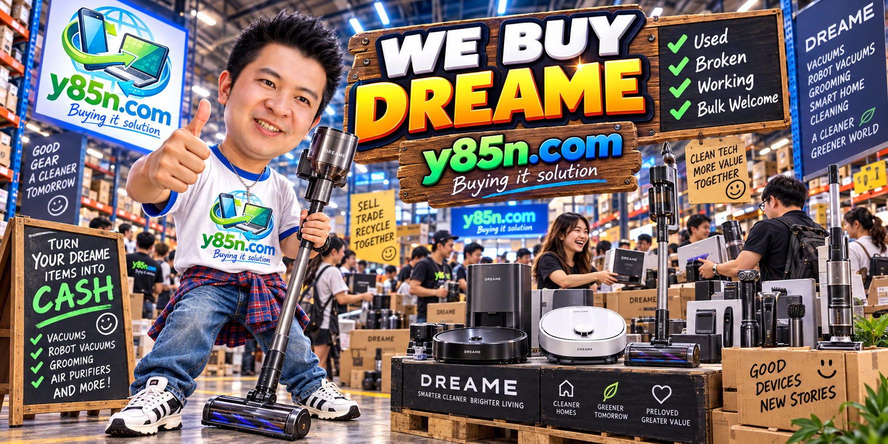 Busy Y85N.com buying point for used Dreame products in Thailand