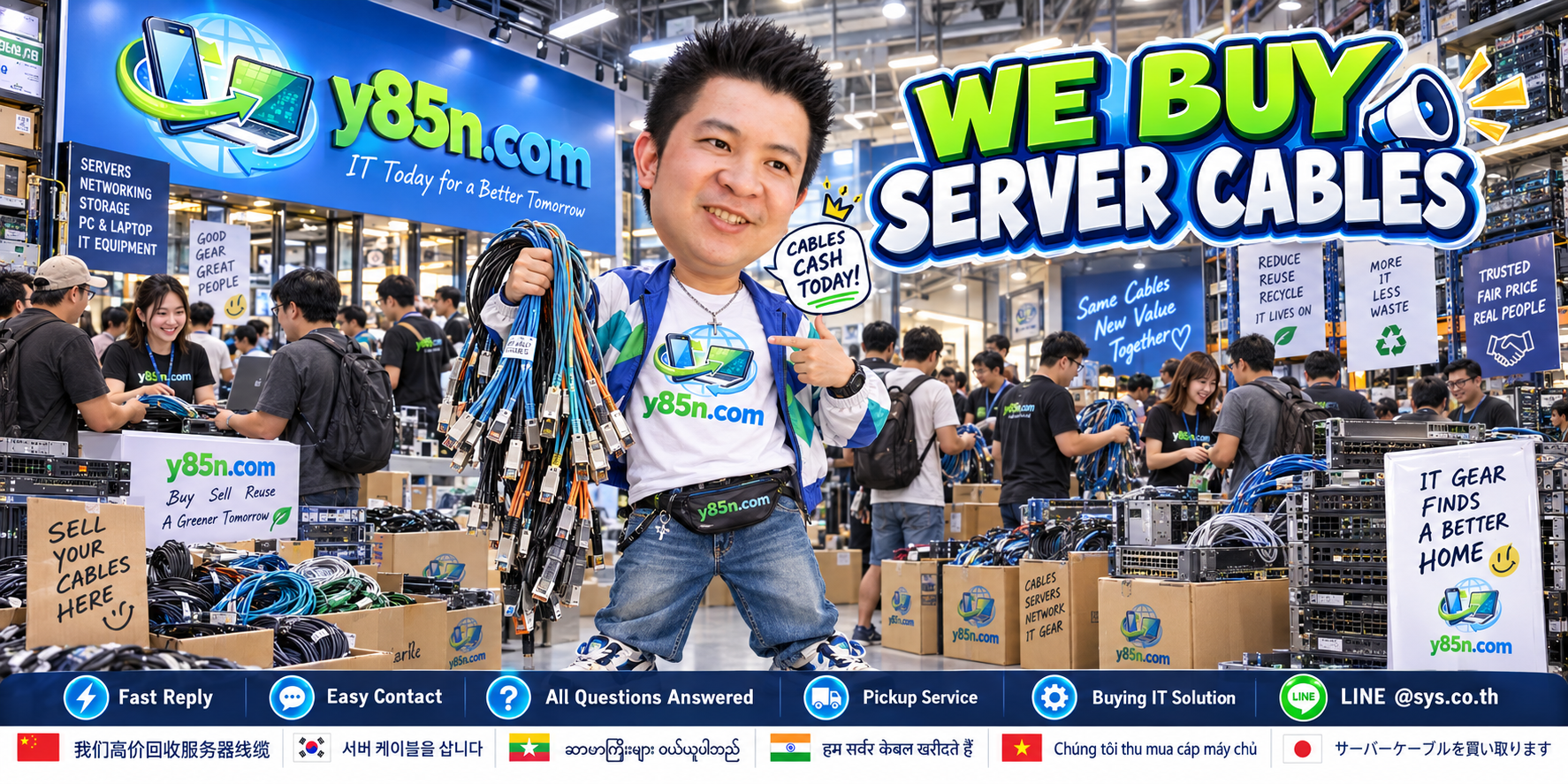 Y85N.com server cable buying contact banner
