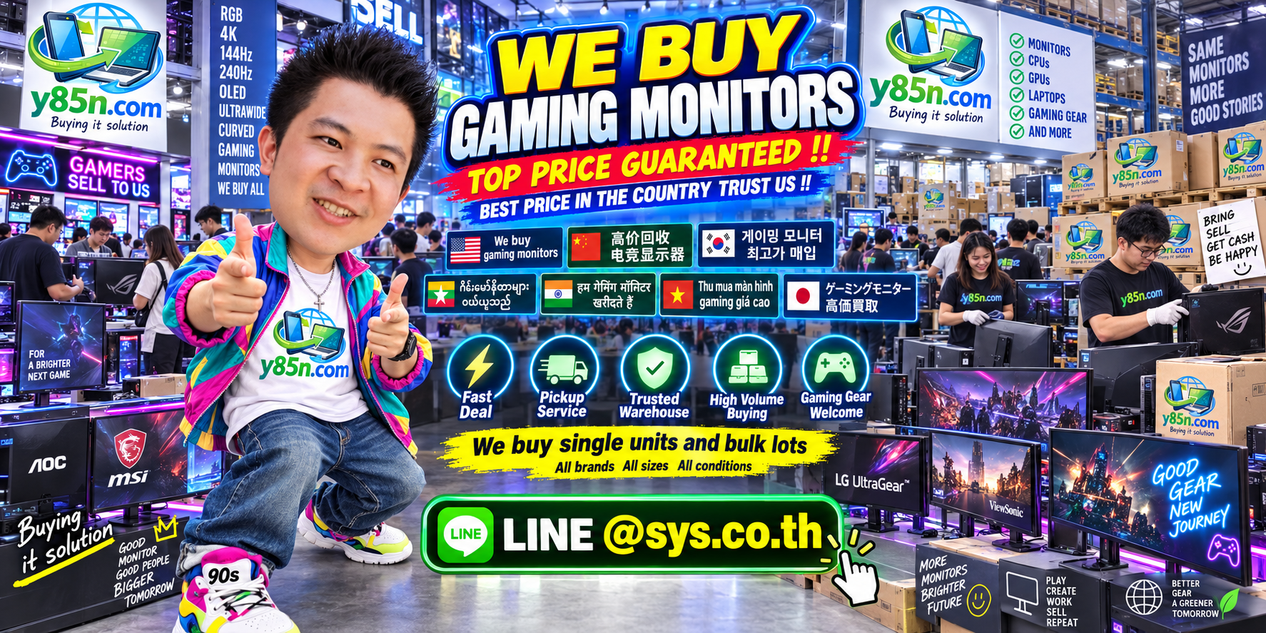 Y85N.com gaming monitor buying campaign