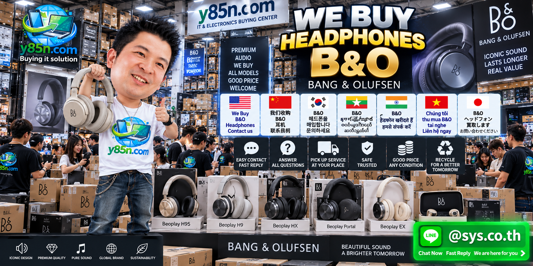 Contact LINE @sys.co.th to sell B&O headphones