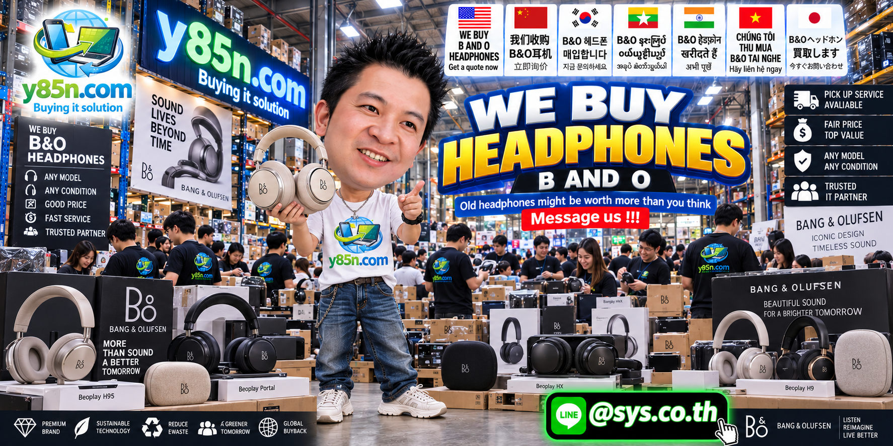 We buy Bang & Olufsen headphones in Thailand at Y85N.com