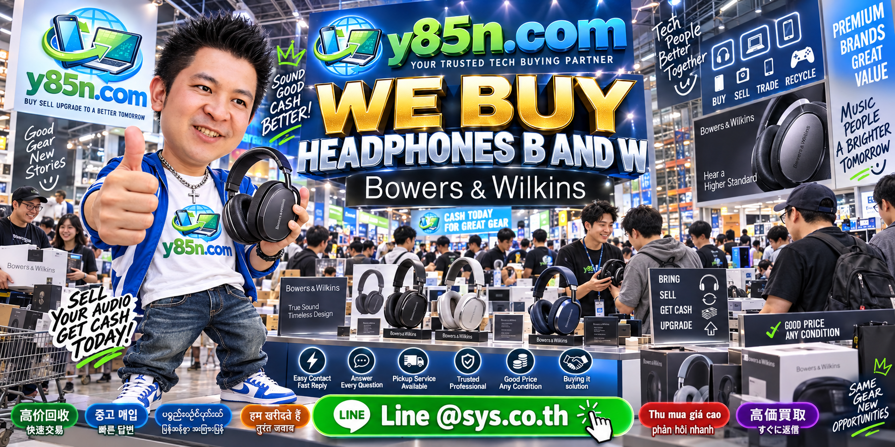 Contact LINE @sys.co.th to sell B&W headphones