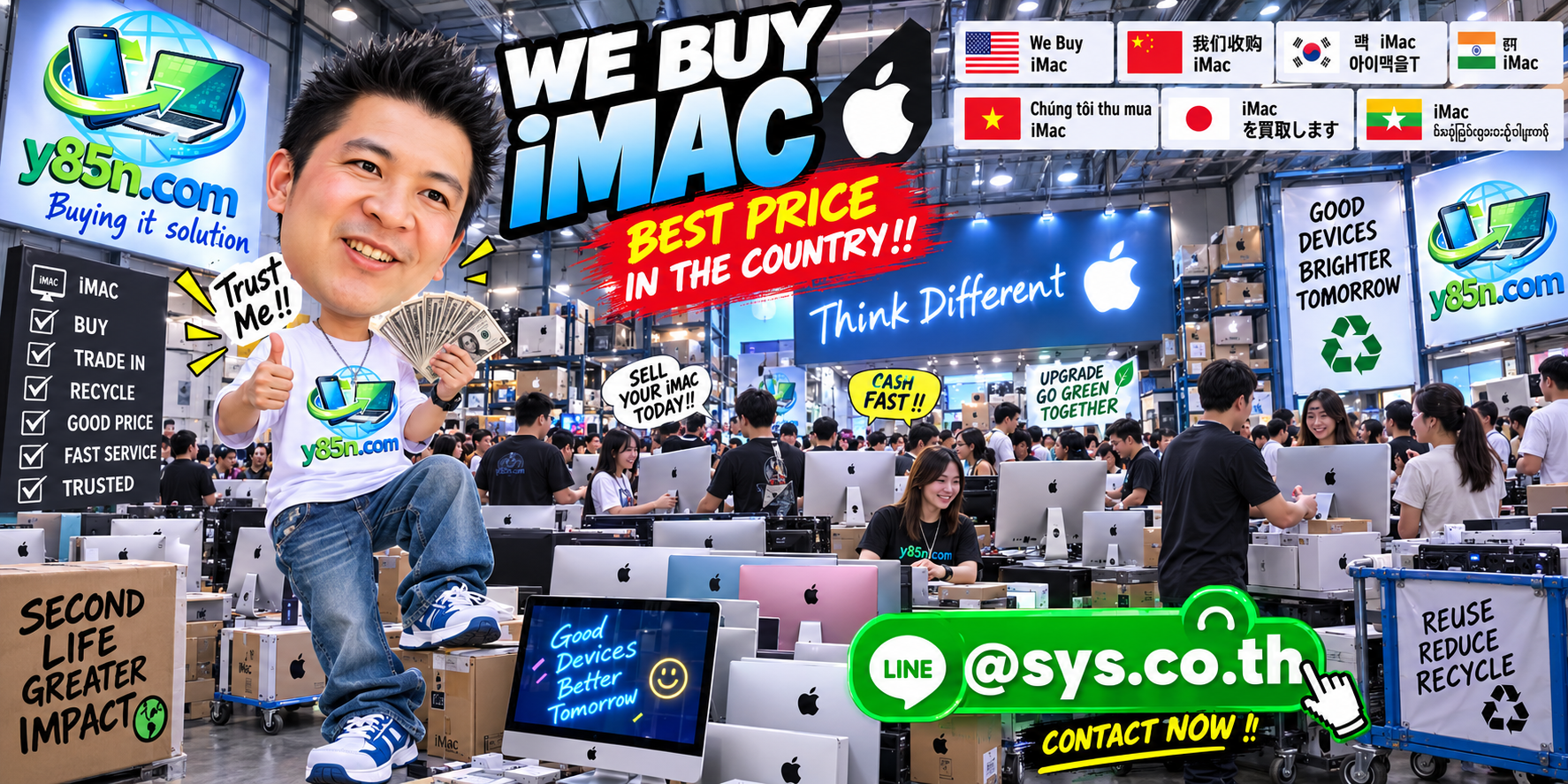 Y85N.com ending banner for Apple iMac buying in Thailand