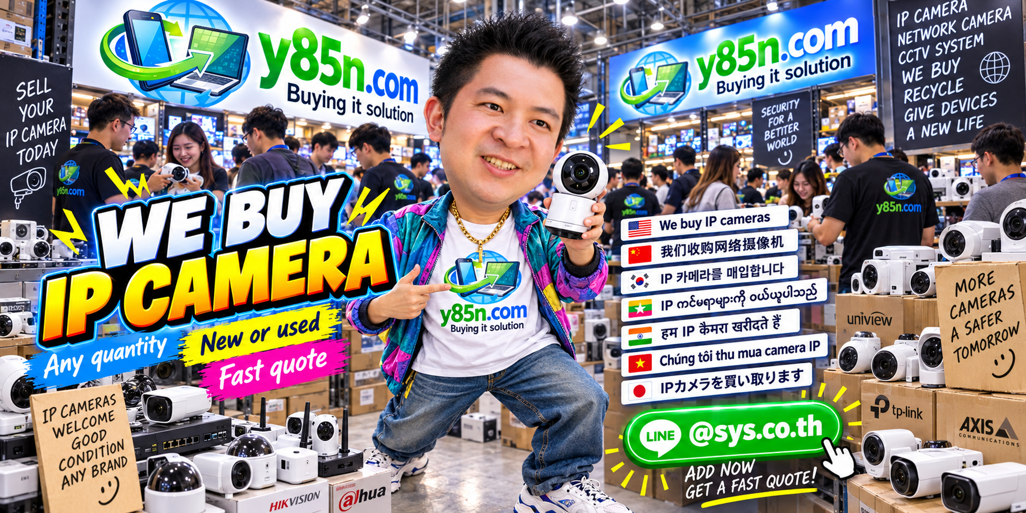 Y85N.com warehouse buying IP cameras with international seller support
