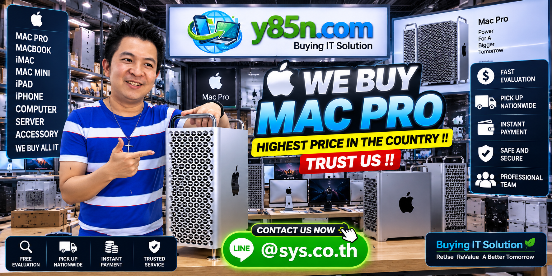 Y85N.com Mac Pro buying service across Thailand
