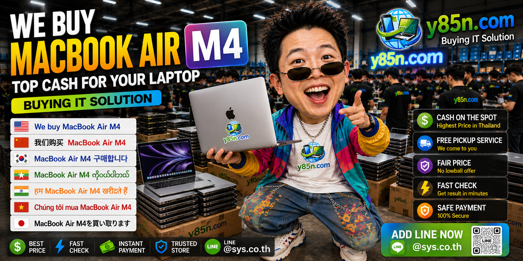 MacBook Air M4 warehouse buying service at Y85N.com