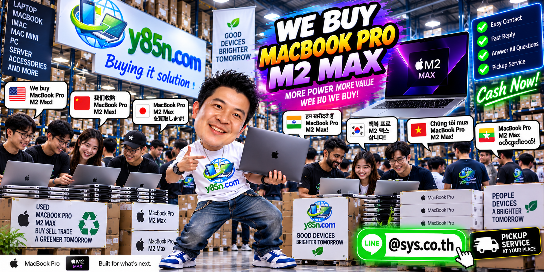 LINE contact banner for Y85N.com MacBook Pro M2 Max buying