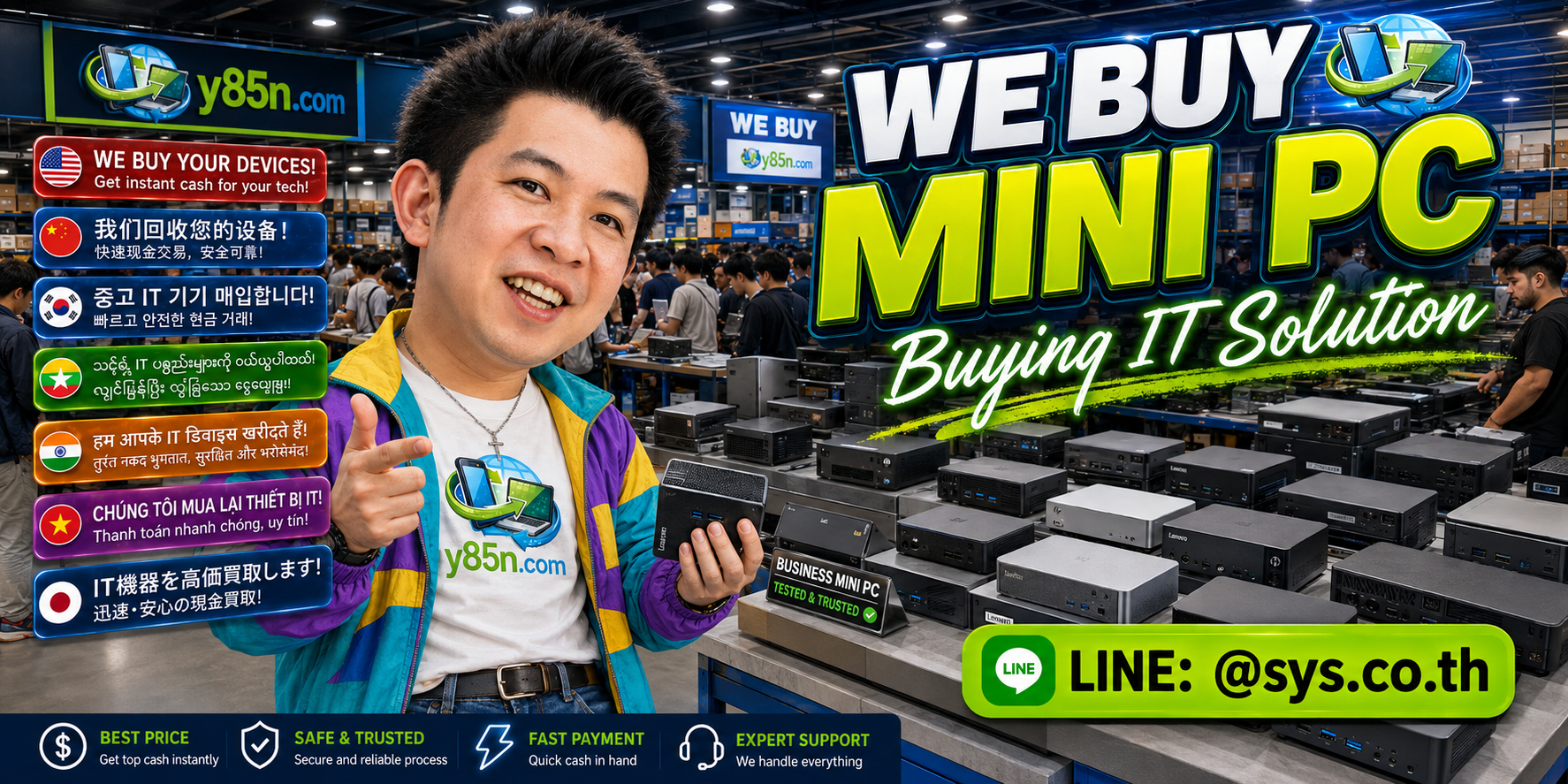 Y85N.com Mini PC buying warehouse with compact computers