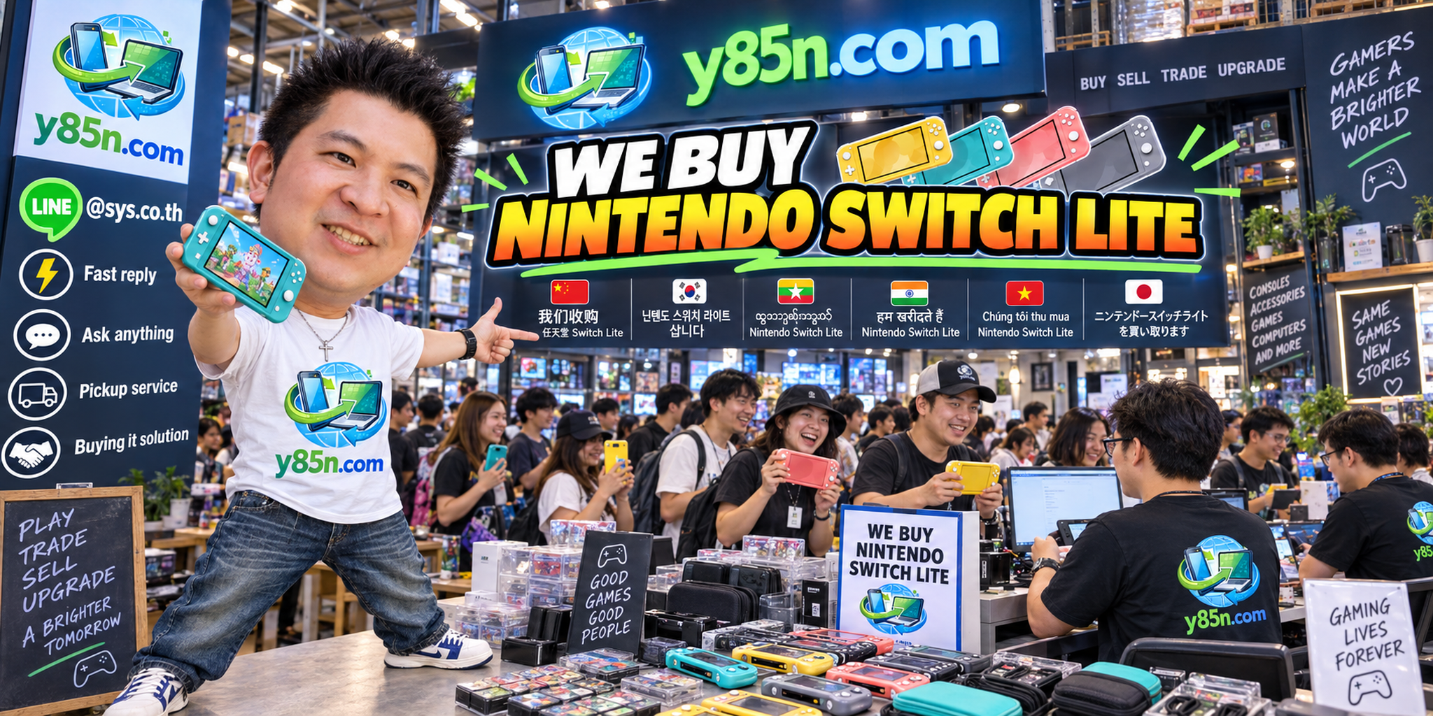 Contact Y85N.com to sell Nintendo Switch Lite in Thailand