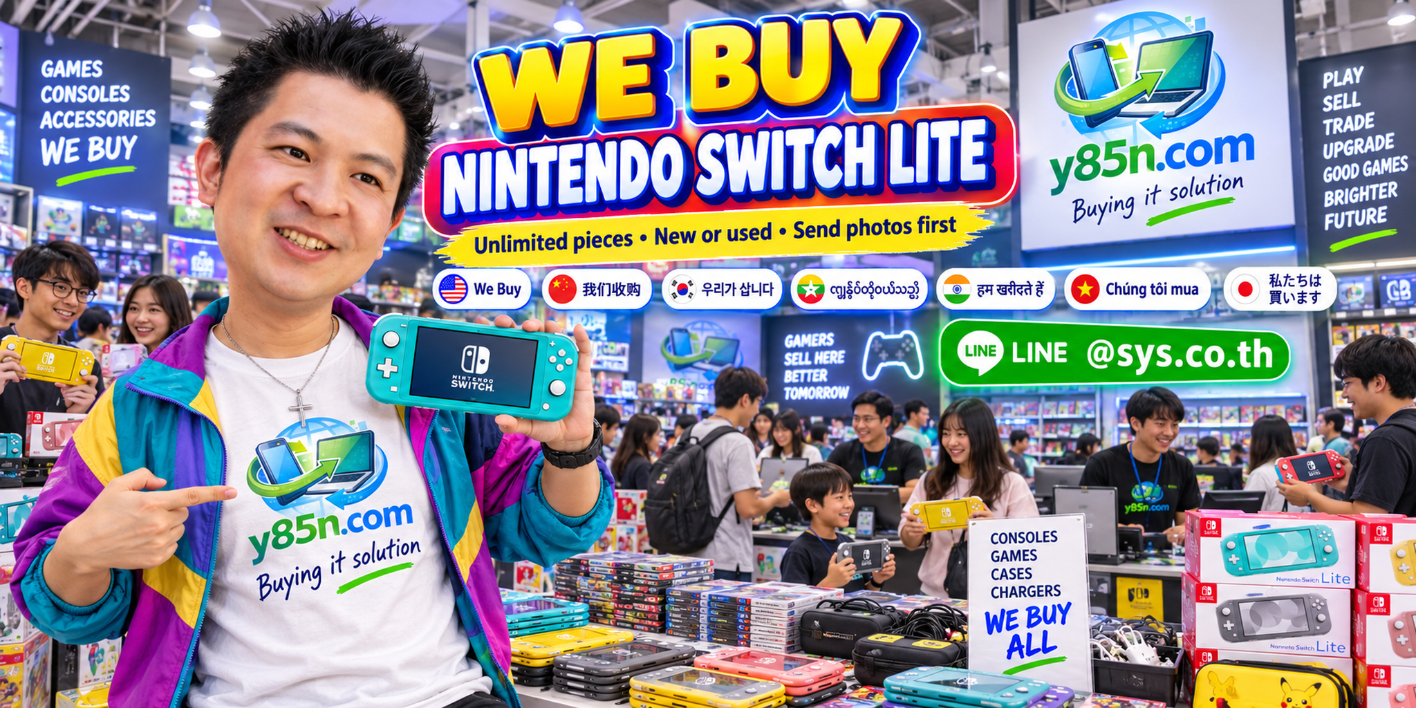 Y85N.com Nintendo Switch Lite buying warehouse atmosphere