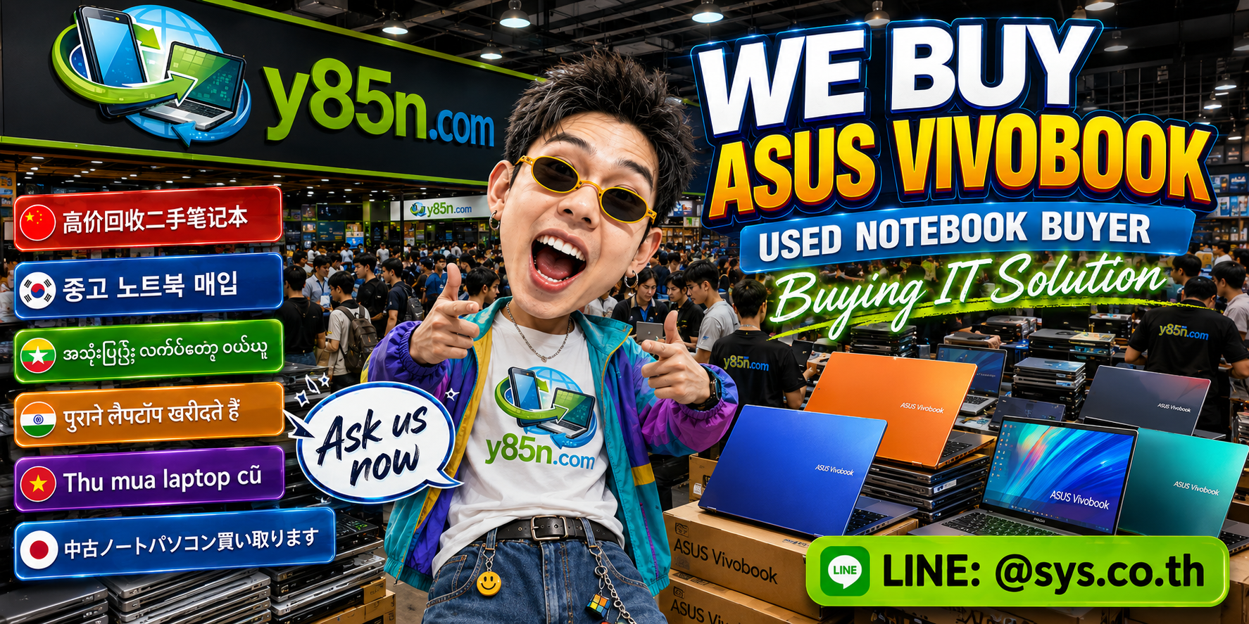 ASUS Vivobook notebook buying service with international seller support at Y85N.com