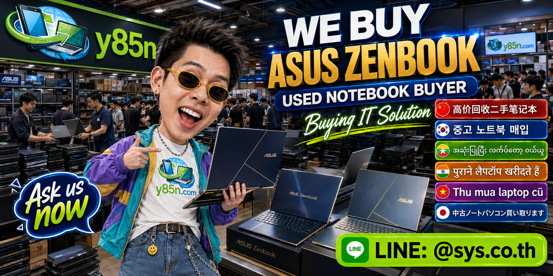 Y85N.com warehouse buying ASUS Zenbook notebooks