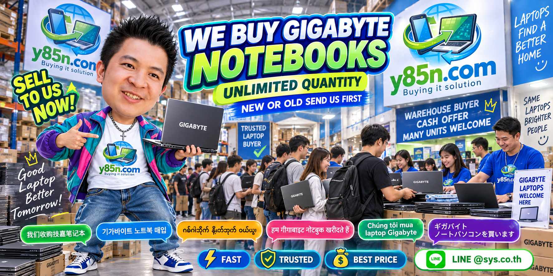 GIGABYTE notebook buying service with international seller support at Y85N.com