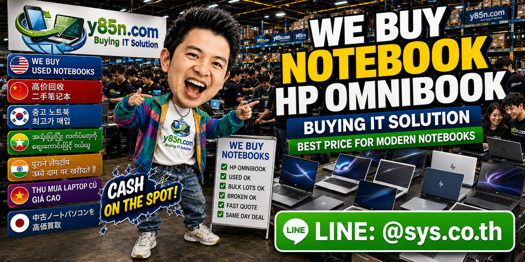 Y85N.com HP OmniBook buying warehouse with international seller service