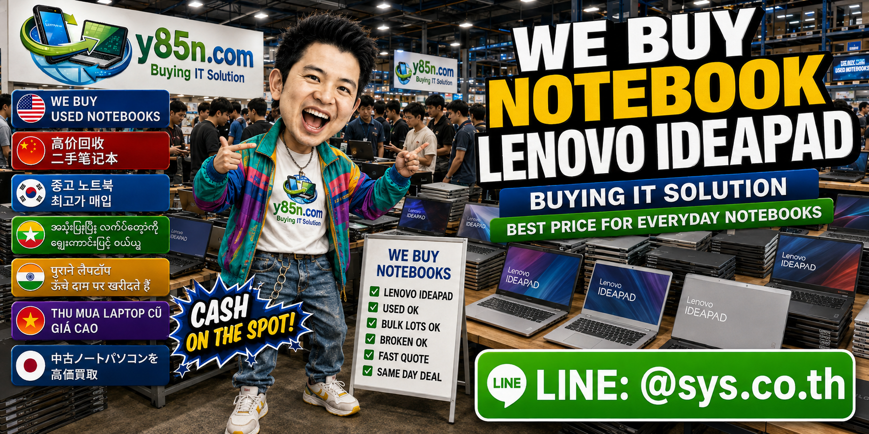 Lenovo IdeaPad notebook buying service with international seller support at Y85N.com