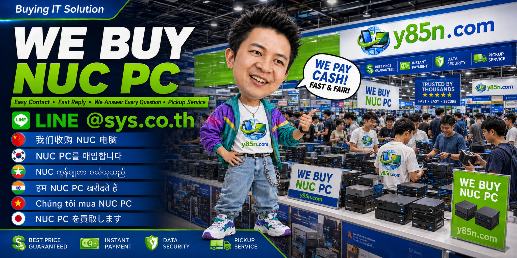 LINE contact banner for Y85N.com NUC PC buying service