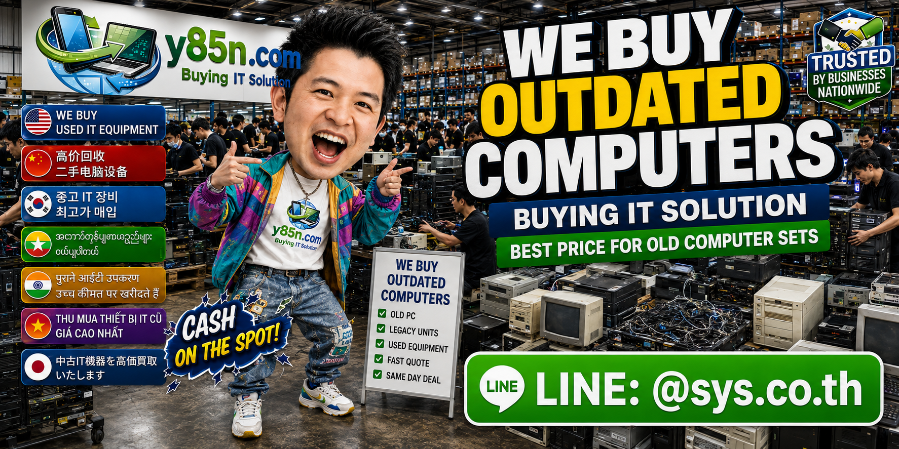 Final Y85N.com warehouse visual for outdated computer buying