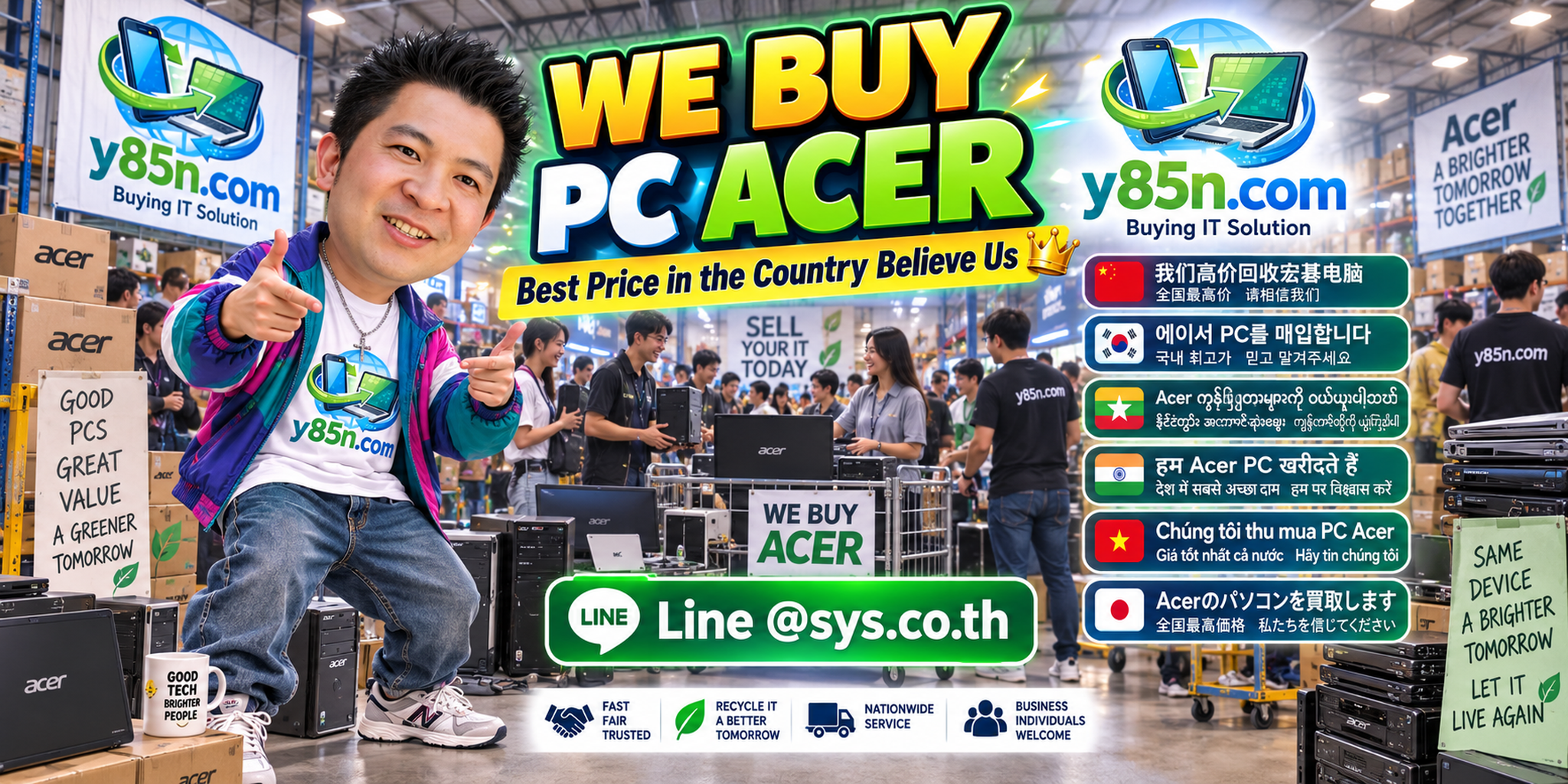 Y85N.com ending banner for Acer PC buying in Thailand