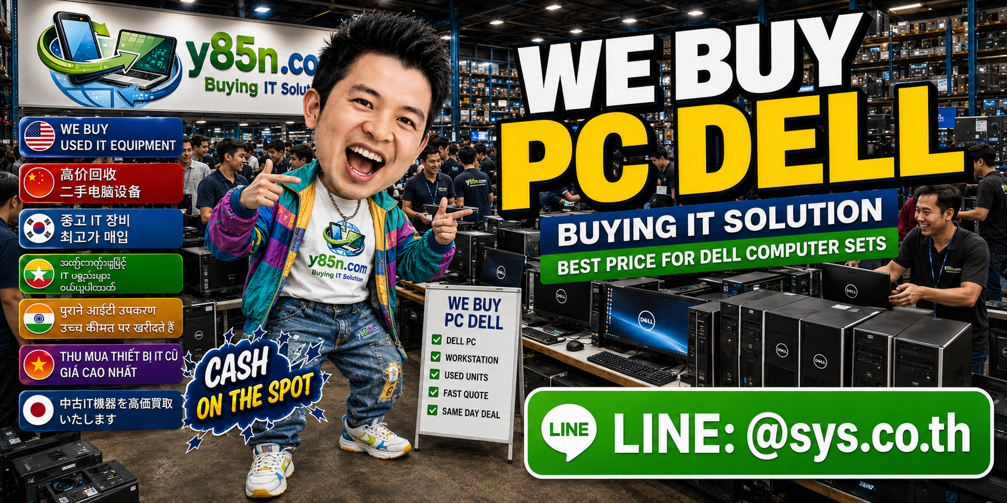 Y85N.com ending banner for Dell PC buying in Thailand