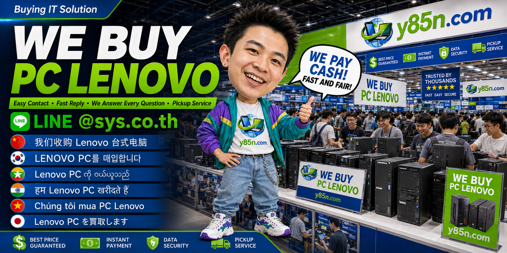 LINE contact for selling Lenovo PCs to Y85N.com in Thailand