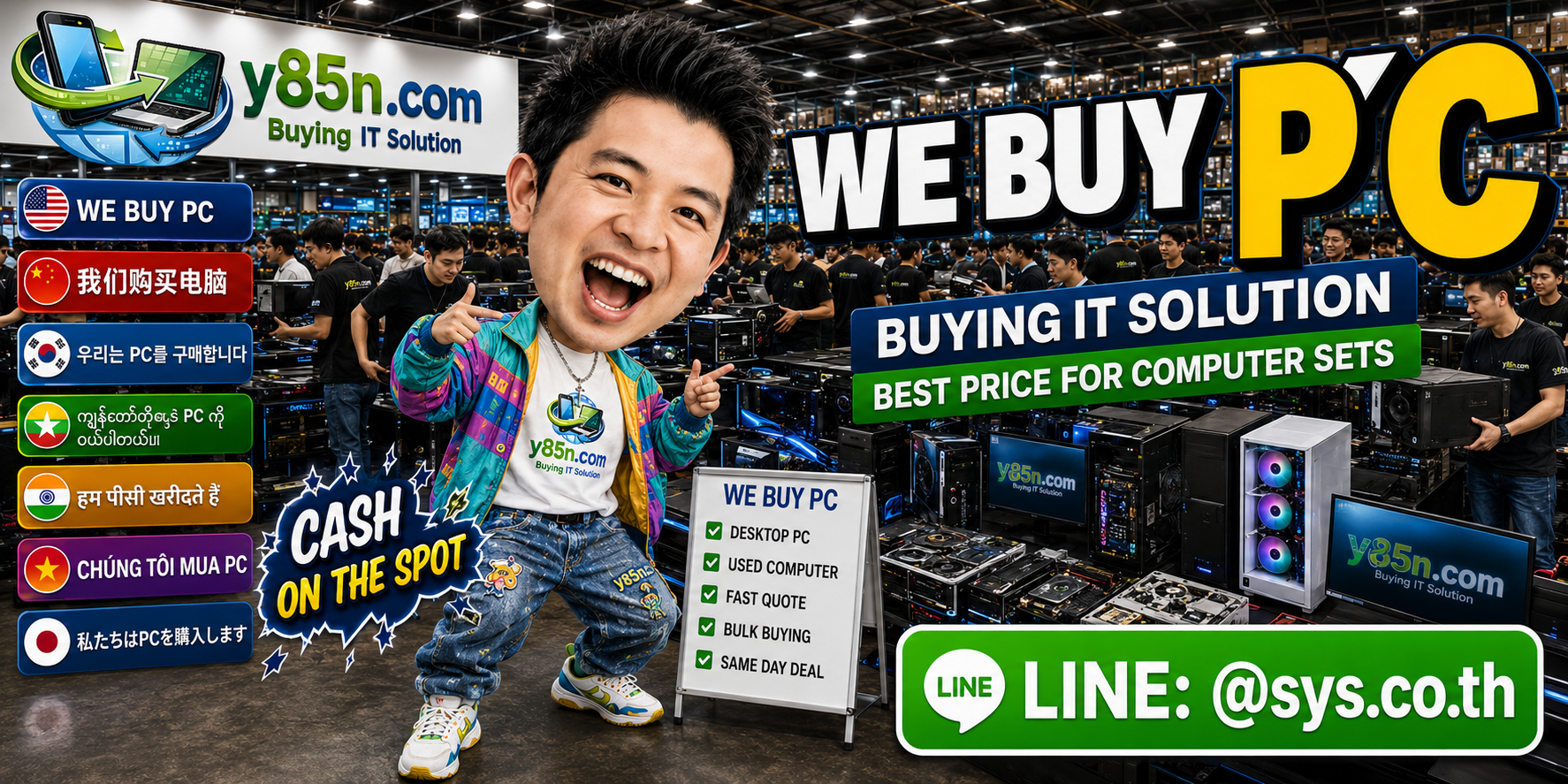 Y85N.com warehouse buying desktop PC fleets
