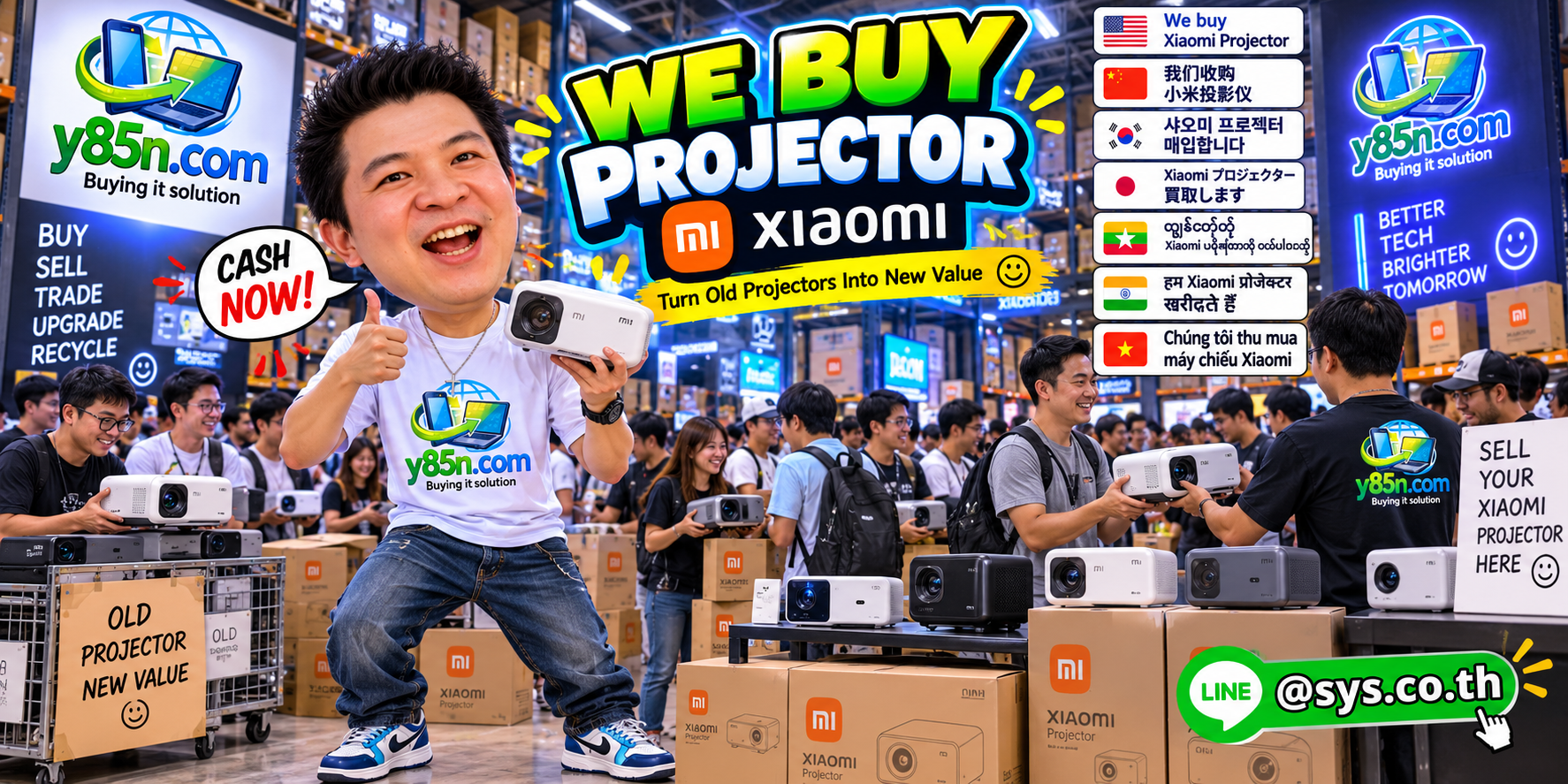 Y85N.com buying Xiaomi projectors in Thailand