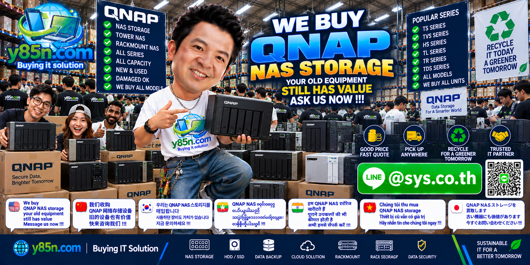 Y85N.com QNAP buying service for international sellers in Thailand