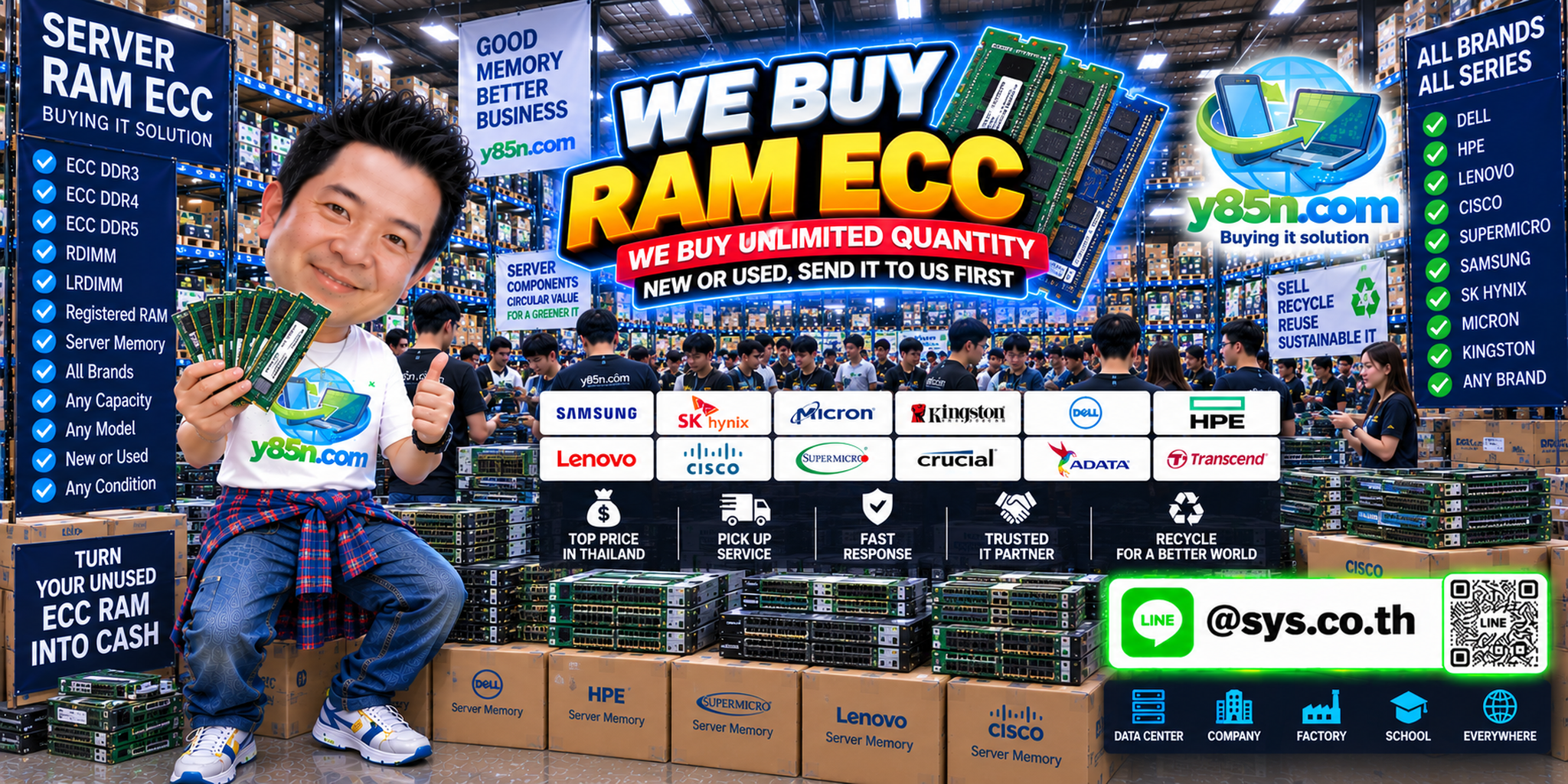 Y85N.com final RAM ECC selling banner