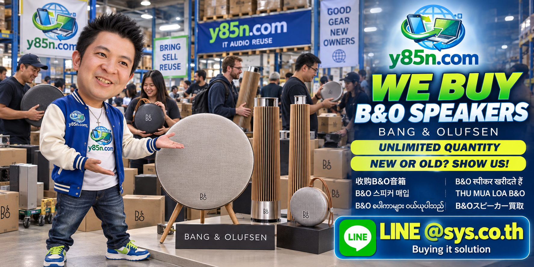 Y85N.com final contact image for Bang and Olufsen speaker buying in Thailand