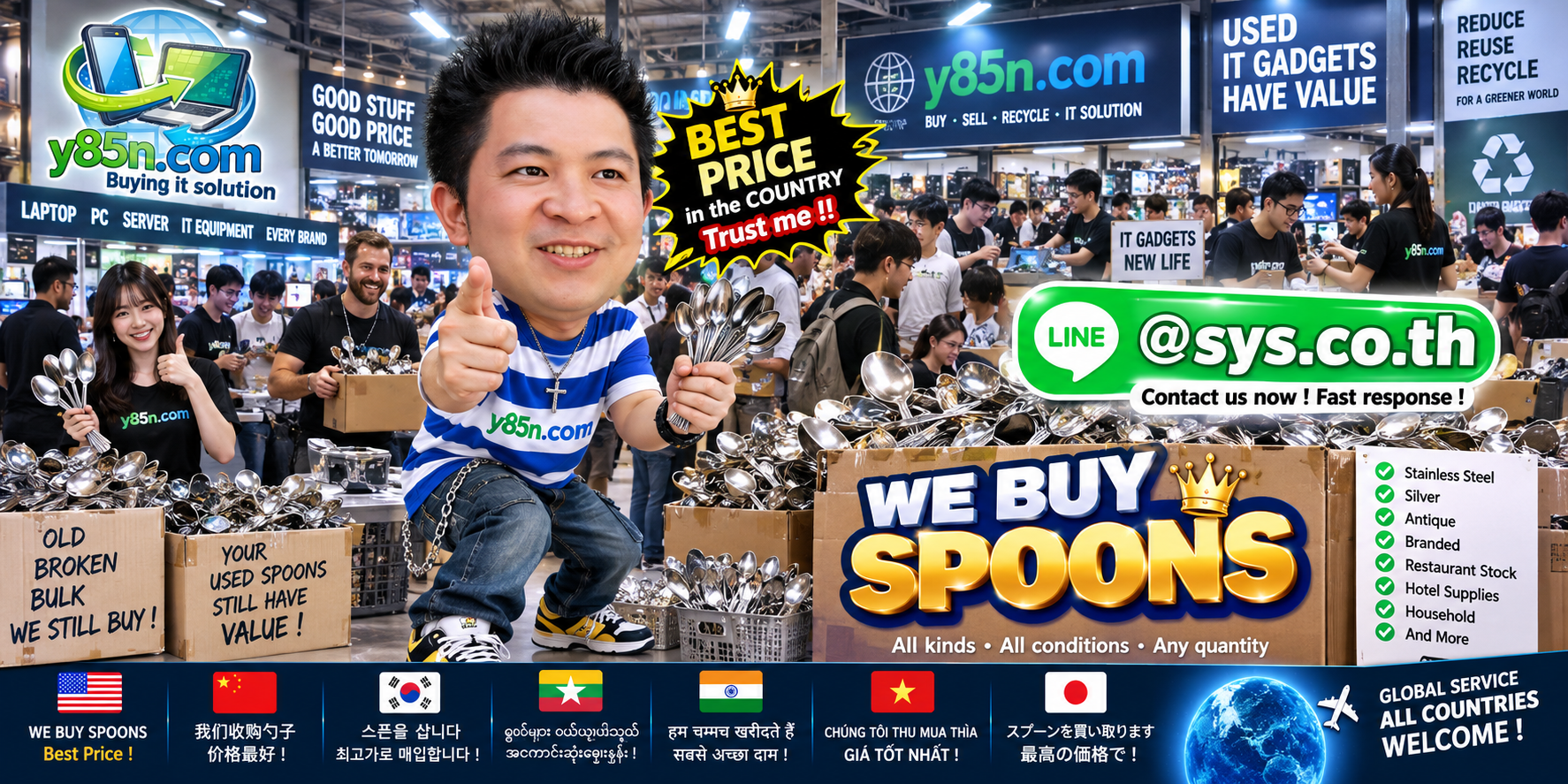 Y85N.com spoon buying service in Thailand