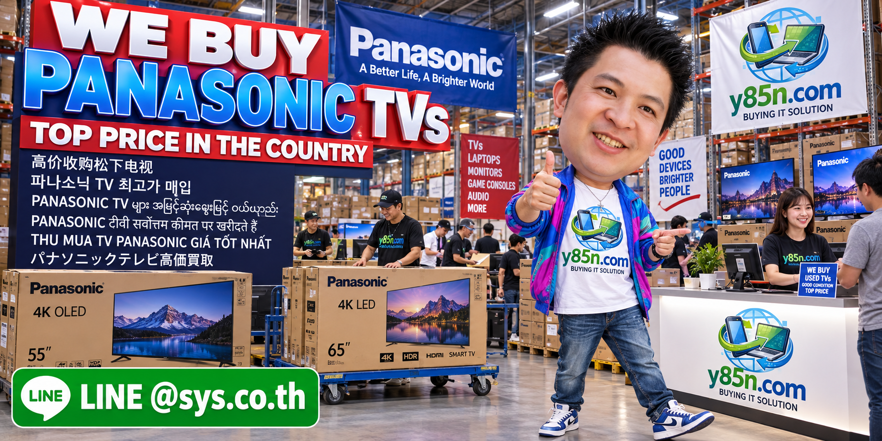 Final Y85N.com we buy Panasonic TVs visual