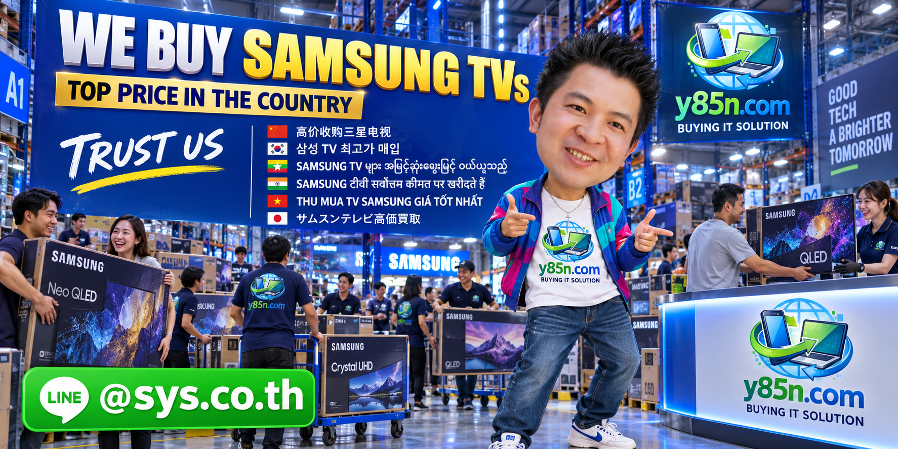 Y85N.com We Buy Samsung TVs final visual