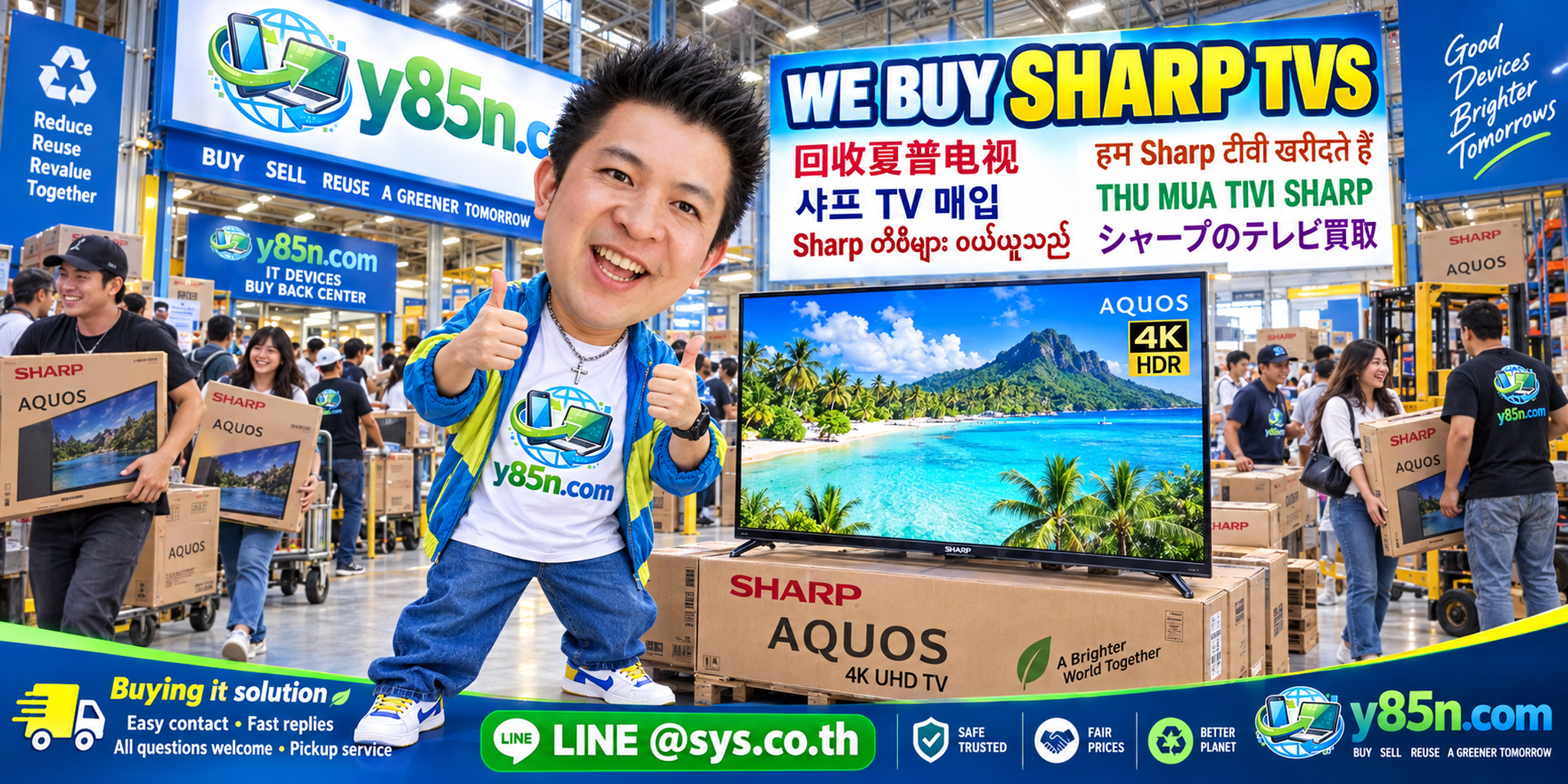 Y85N.com Sharp television buying contact image