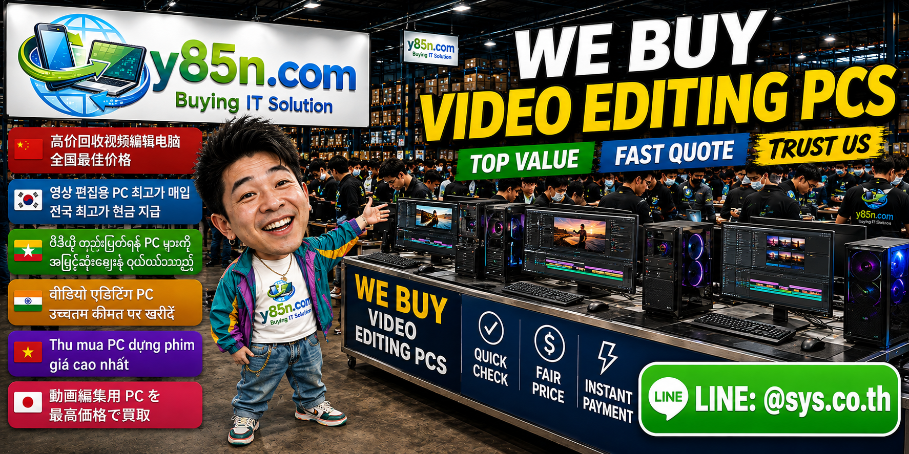 Y85N.com warehouse buying creator desktop computer fleets