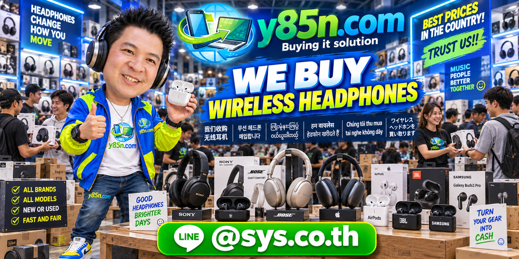 Y85N.com final contact image for wireless headphone buying in Thailand