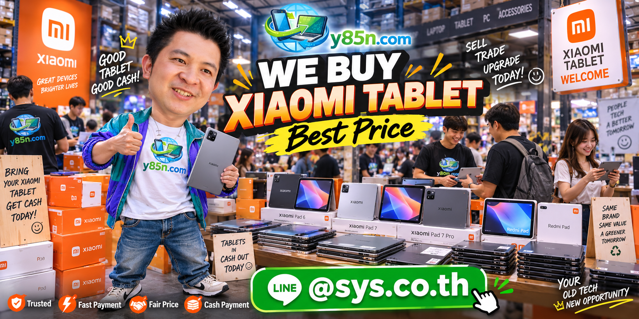 Y85N.com warehouse buying Xiaomi tablets with international seller support