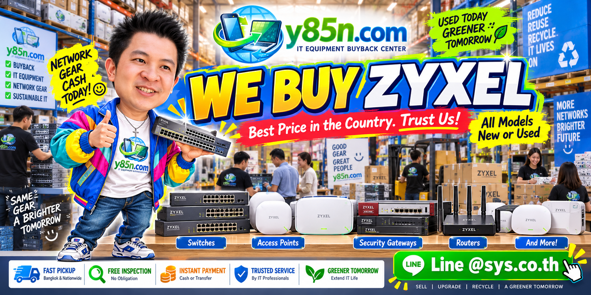 Y85N.com warehouse buying Zyxel network equipment with international seller support